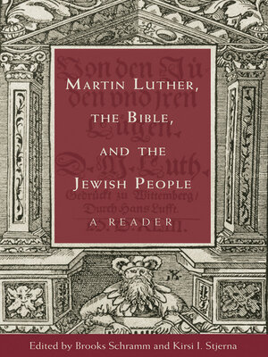 cover image of Martin Luther, the Bible, and the Jewish People